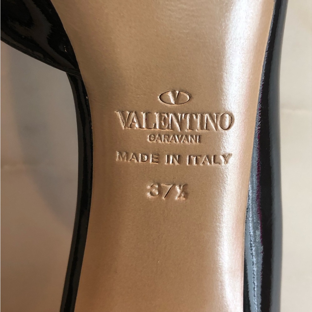 Valentino Black Rockstud D'Orsay Pumps NEW 7.5 - Picture 7 of 14